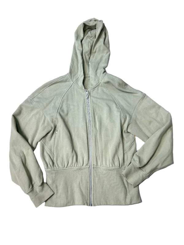 Athletic Jacket By Lululemon In Sage, Size: S