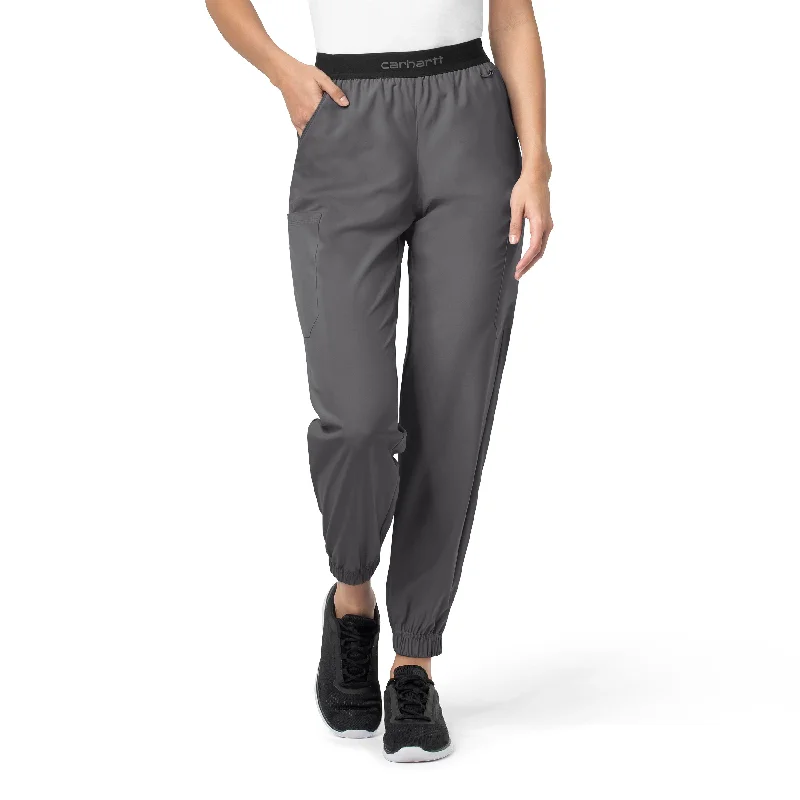 Carhartt Force Liberty Women's Comfort Cargo Jogger Scrub Pant - Pewter