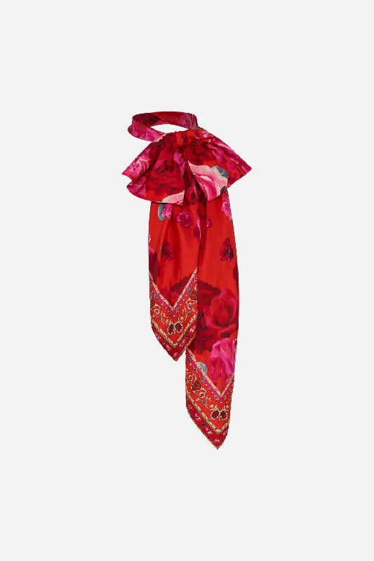 BOW NECKSCARF ITALIAN ROSA