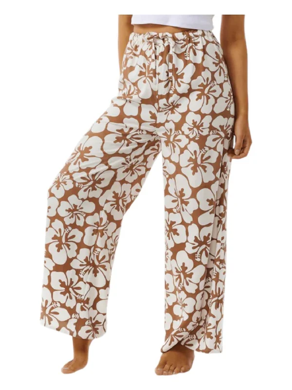 Hibiscus Heat Pants In Brown