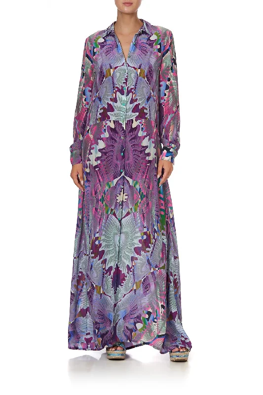 SHIRTMAKER LONG DRESS MULTI