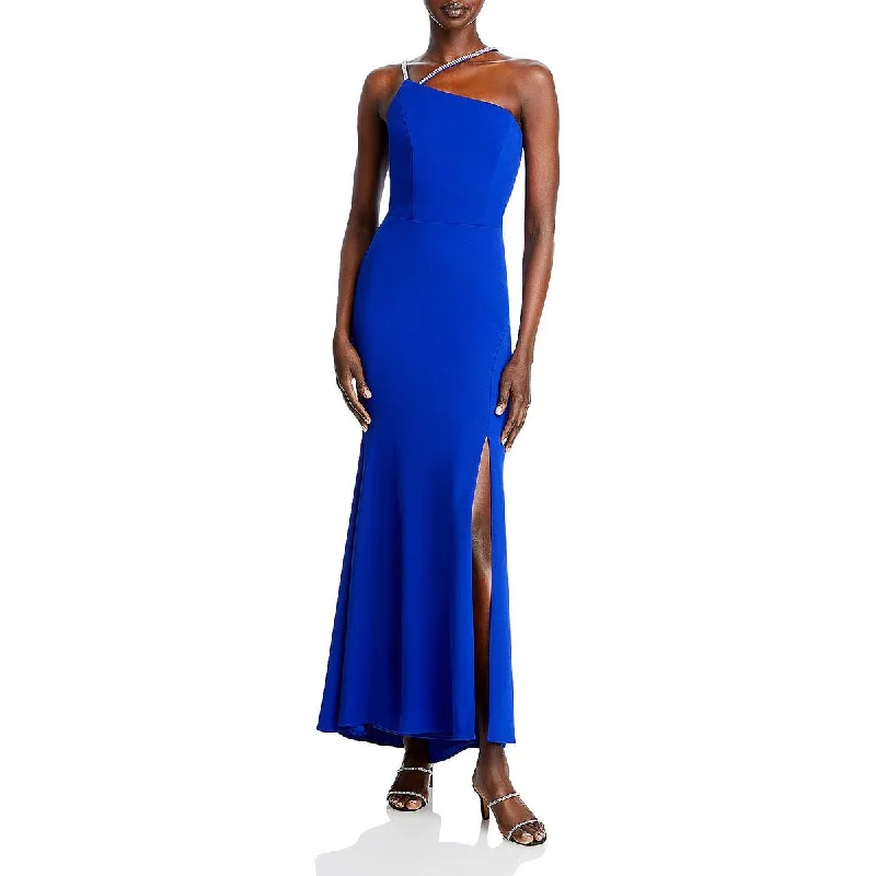 Aqua Womens Scuba Asymmetric Evening Dress