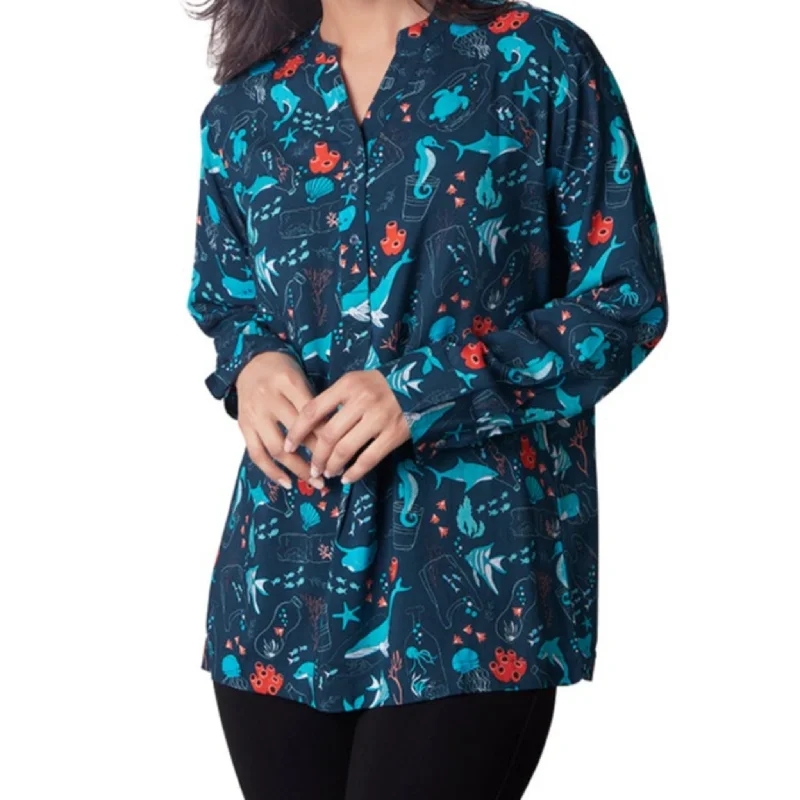 Save the Ocean Long Sleeve Tunic Top [FINAL SALE]