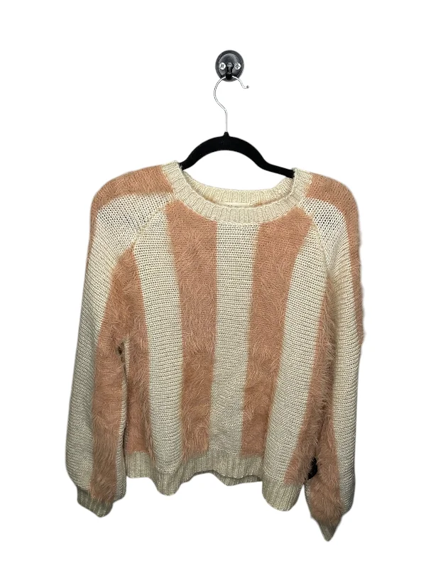 Sweater By Clothes Mentor In Pink & Tan, Size: S