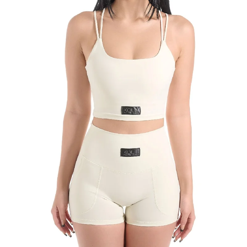 TIIMELESS™ Athlounge® ETERNITII™ Pocket Shorts - Off white/White