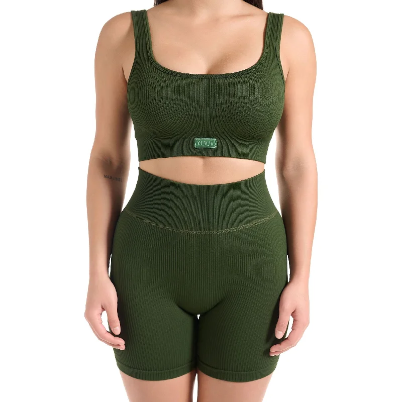 CHIISELED™ Athlounge® Seamless FLEXII™ Shorts - Olive Green