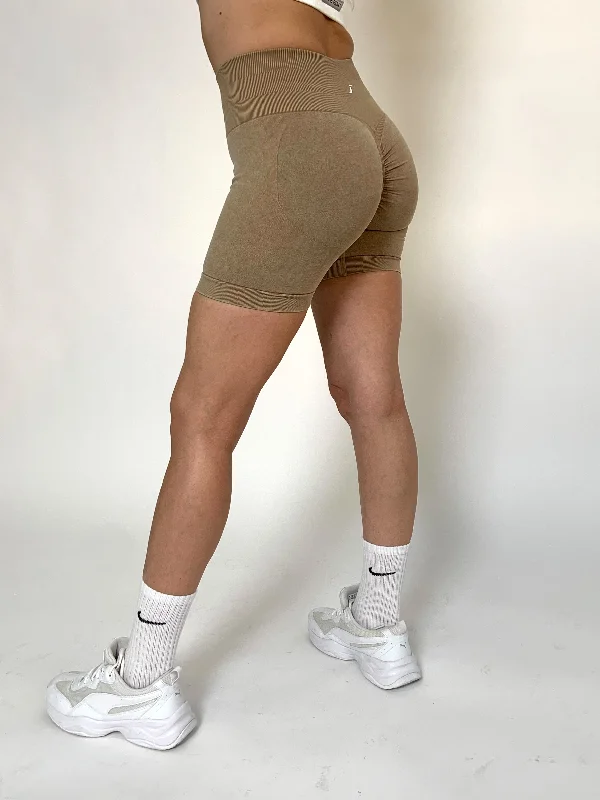 Scrunch Bum Shorts - Dusty Sand